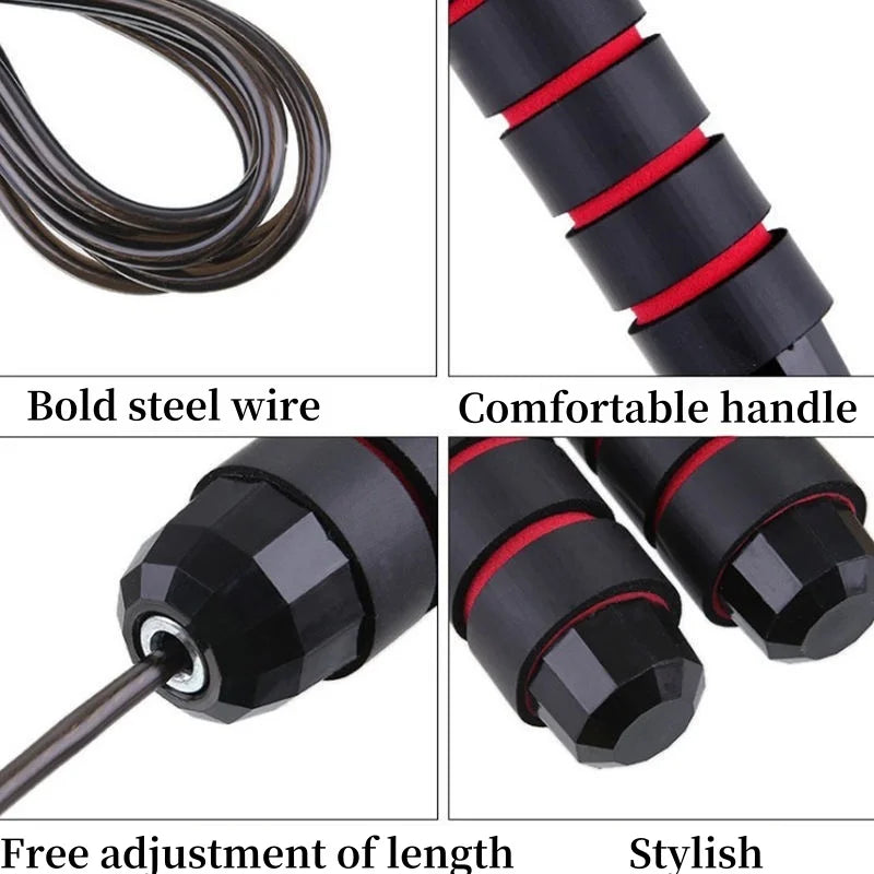 Corde à sauter à vitesse rapide, fil d'acier, corde à sauter réglable, Fitness, entraînement, équipement de Sport à domicile
