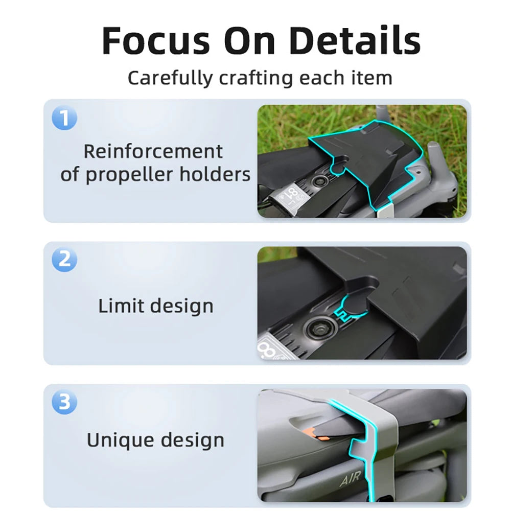 Support d'hélice pour hélices DJI Air 3/3S, accessoires stabilisateurs, lames de protection fixes, protection de montage, aile de Drone, accessoires fixes