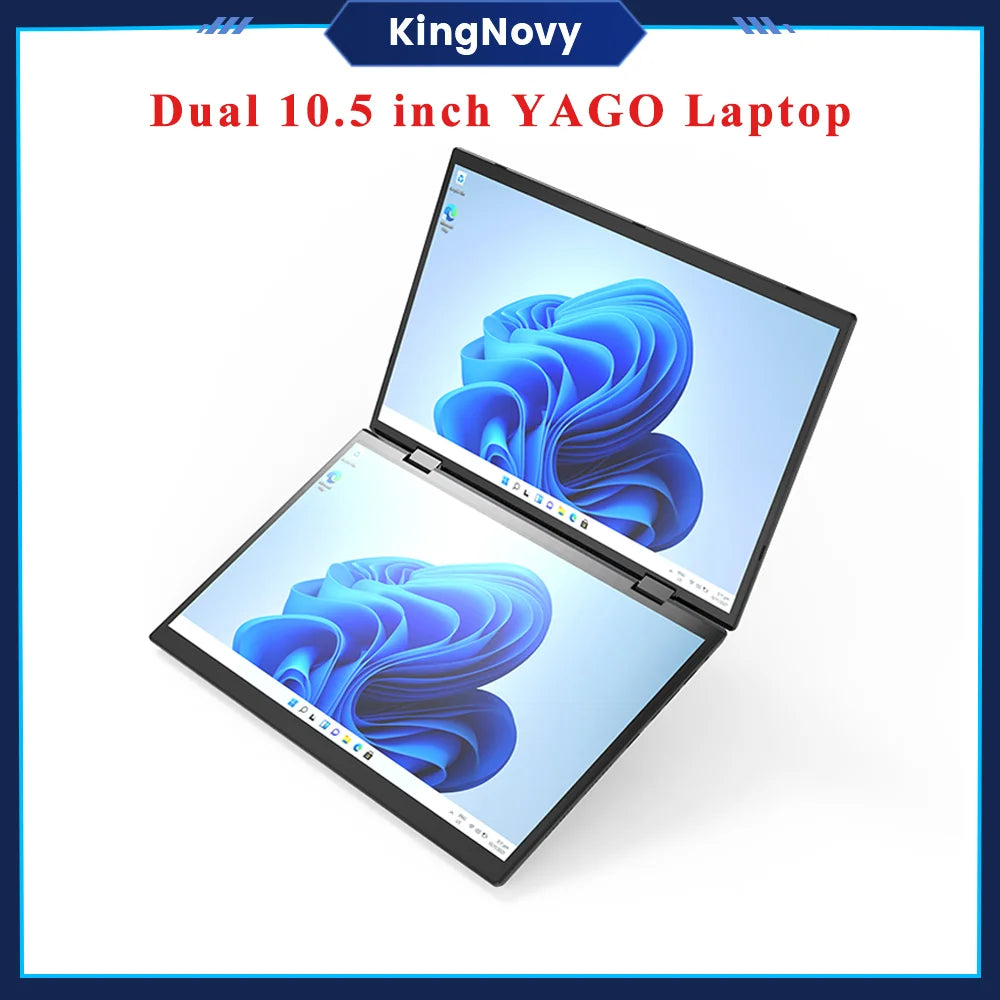 L15 360° YOGA Office Laptop Intel N95 2*10.5 Inch IPS Touch Screen Windows 11 2 in 1 Tablet PC Notebook Office Mini Computer