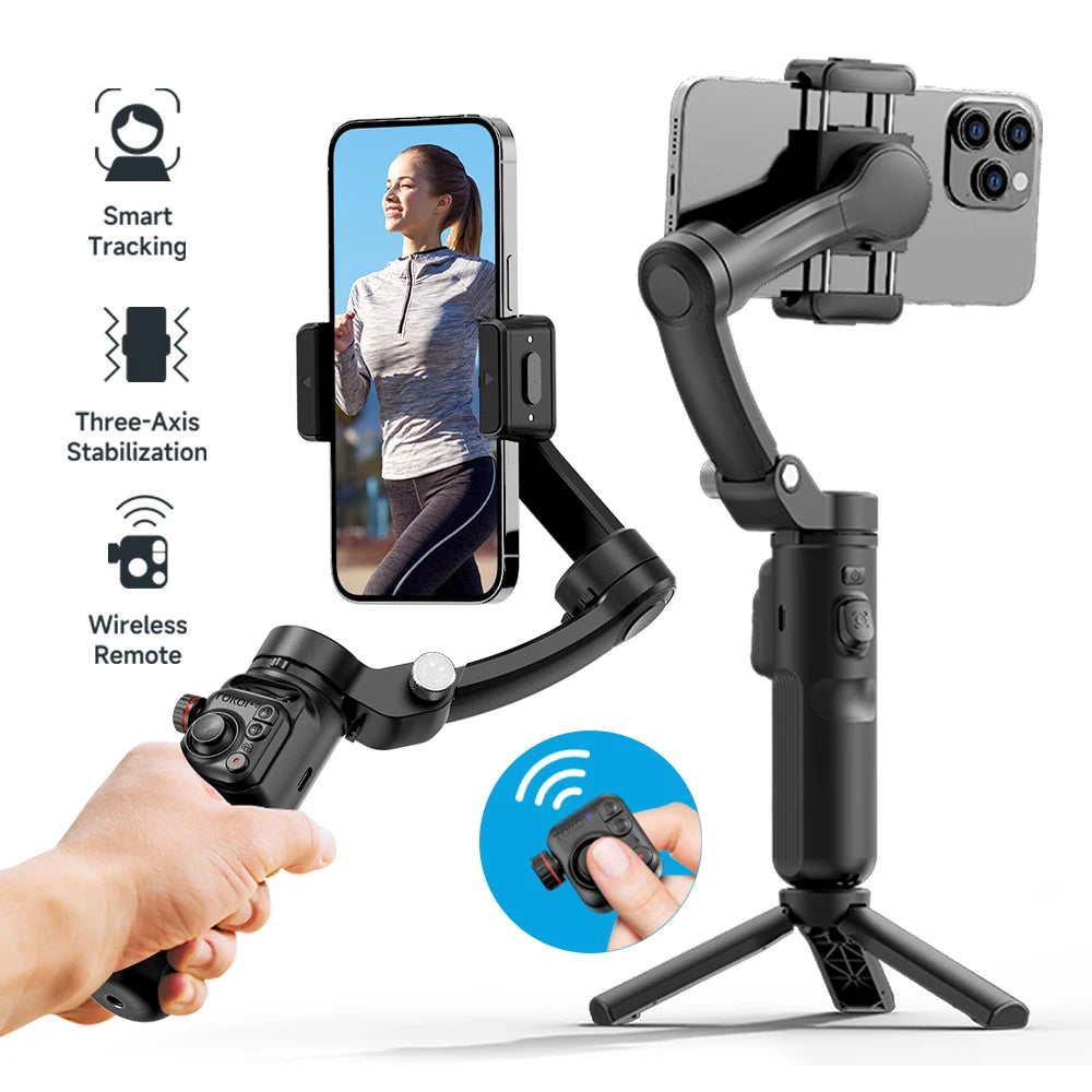 M02 nouveau stabilisateur de cardan portatif à 3 axes pour Smartphone avec télécommande sans fil pour iPhone Android téléphone suivi du visage Tiktok Vlog