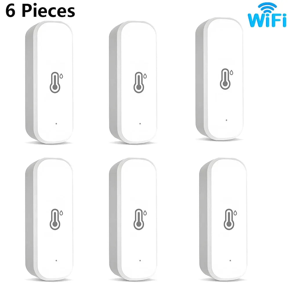 Tuya WiFi capteur de température et d'humidité Smart Life APP contrôle maison aucun Hub requis alimenté par batterie fonctionne avec Alexa Google Home