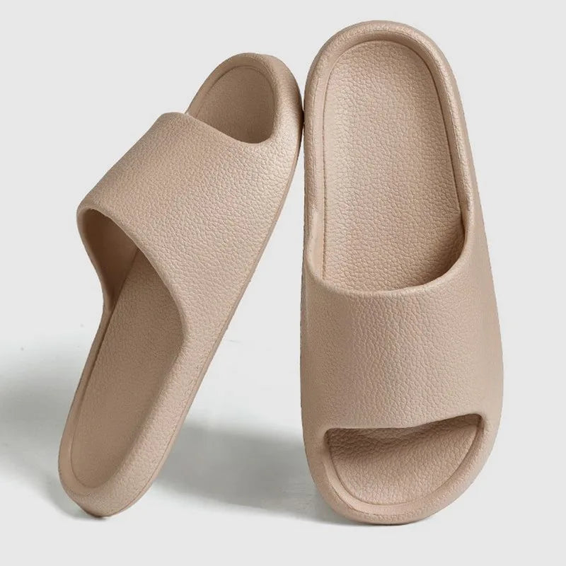 Pantoufles d'intérieur coordonnantes pour femmes, sandales à semelle souple brûleur, tongs de plage qui fuient, été