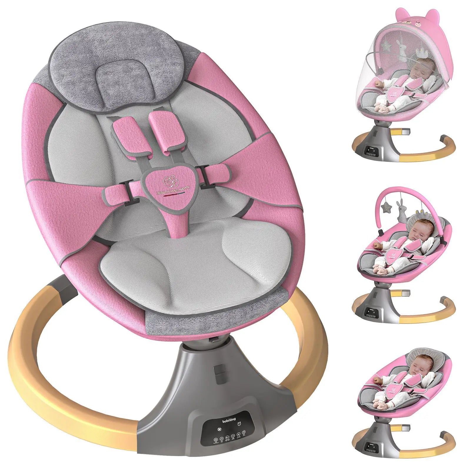 Chaise à bascule pour bébé, chaise apaisante, berceau électrique multifonctionnel pour bébé, berceau de couchage pour nouveau-né, balançoire électrique pour bébé