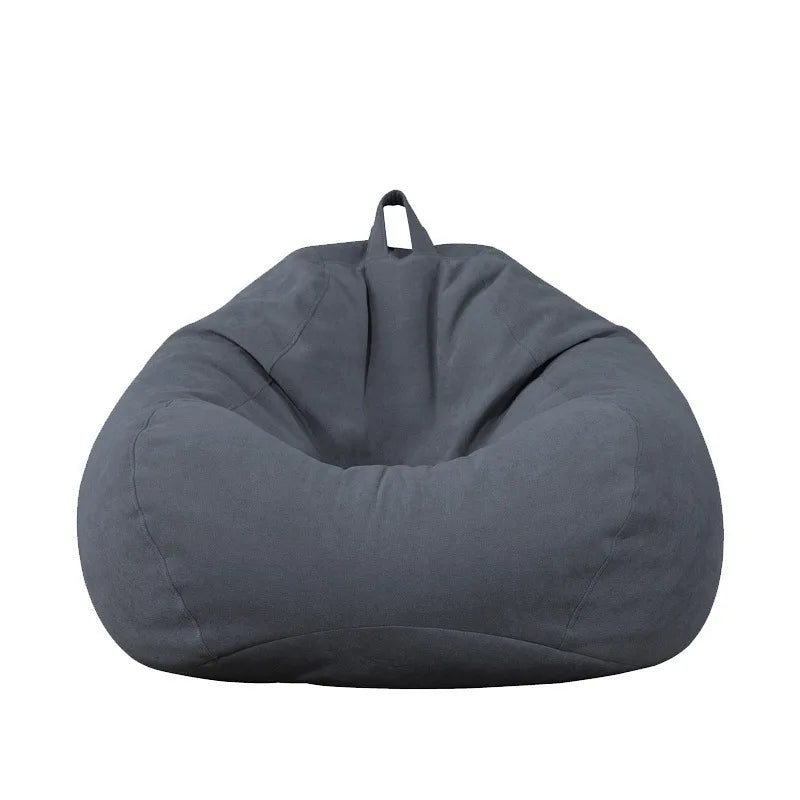 Bean Bag Chair without Filling Stuffed Giant Beanbag Sofa Bed Thick Linen Flocking Pouf Ottoman Seat Puff Lounge Furniture