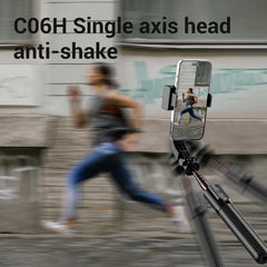 FGCLSY Bluetooth stabilisateur de cardan portable téléphone portable perche à Selfie trépied réglable en alliage d'aluminium pour Smartphone en direct