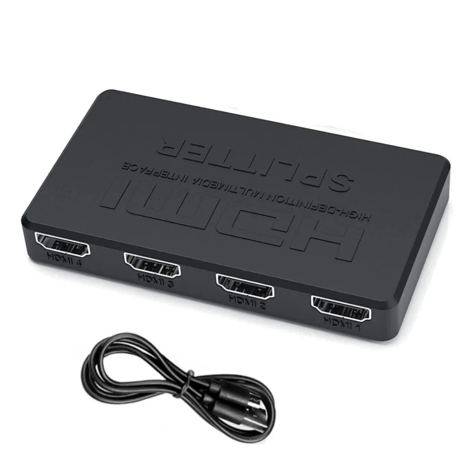 1 entrée 4 sortie HDMI-compatible Répartiteur HD 4K Commutateur vidéo HDMI Adaptateur de câble 1x4 Hub pour PS4 Moniteur d’ordinateur portable TV Box Projecteur