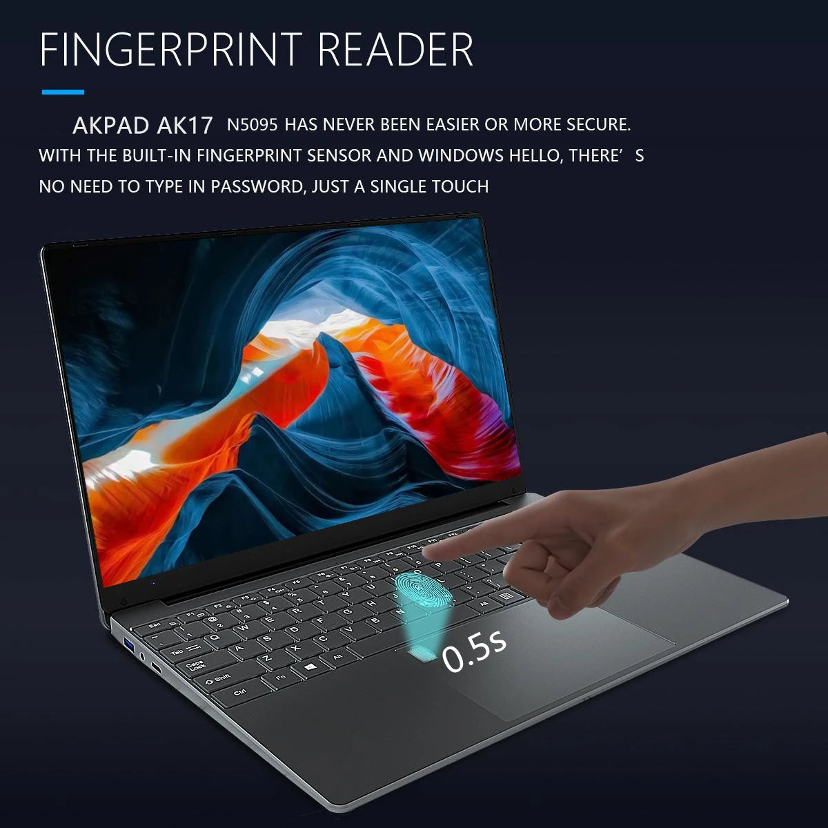 Ordinateur portable Windows 16GB Rom 256GB 512GB 1TB 2TB SSD Ordinateur 2.4G / 5.0G Wifi Bluetooth Intel N5095 Laptop