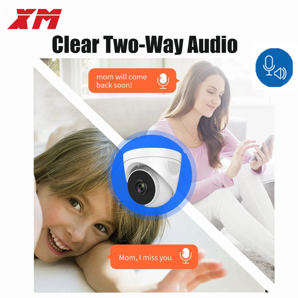 Caméra de Surveillance dôme intérieure IP WiFi hd 2MP/1080P, dispositif de sécurité domestique sans fil, avec conversation bidirectionnelle