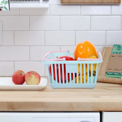 Paniers de cueillette de fraises et cerises, 4 pièces, petits paniers de courses à main en plastique, boîte de rangement de jouets pour enfants, panier de douche Portable pour salle de bain