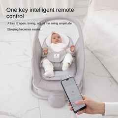 Fauteuil inclinable à bascule pour bébé, musique Bluetooth, chaise à bascule électrique avec télécommande intelligente pour bébé, berceaux confortables pour bébé