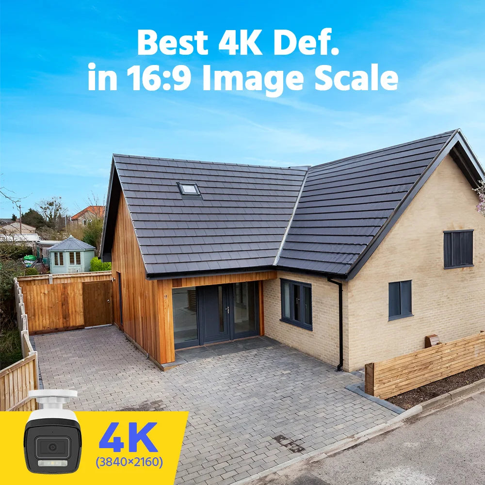 ANNKE 4X Ultra HD 8MP POE caméra 4K extérieur intérieur résistant aux intempéries réseau de sécurité balle EXIR Vision nocturne alerte e-mail Kit de caméra