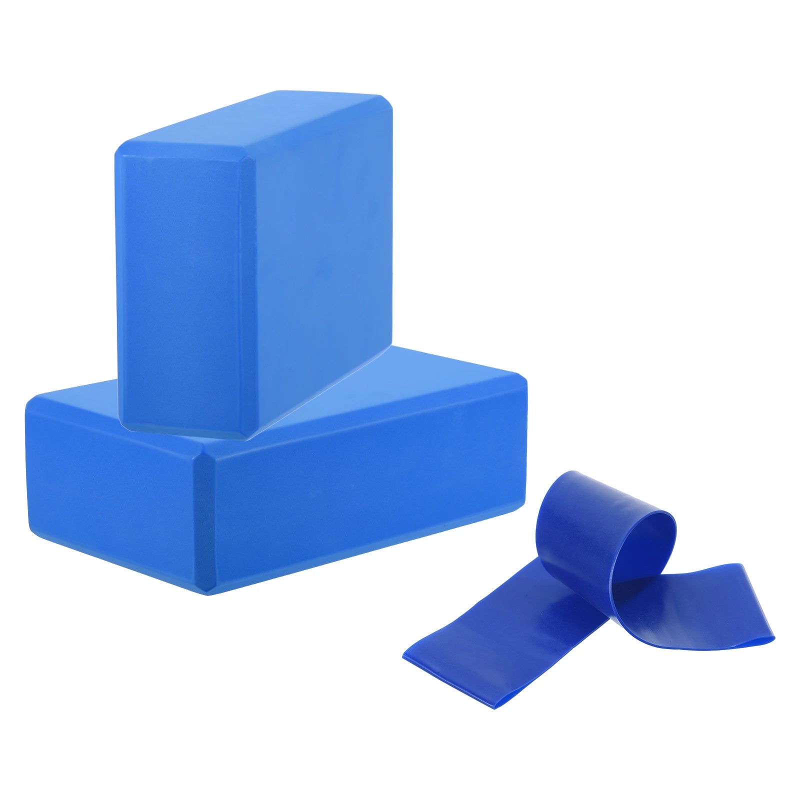 Blocs de construction de Yoga et 1 ensemble de bandes de résistance, Cubes, briques Pilates, tapis de renfort, équipement d'exercice à domicile, Fitness, 2 pièces