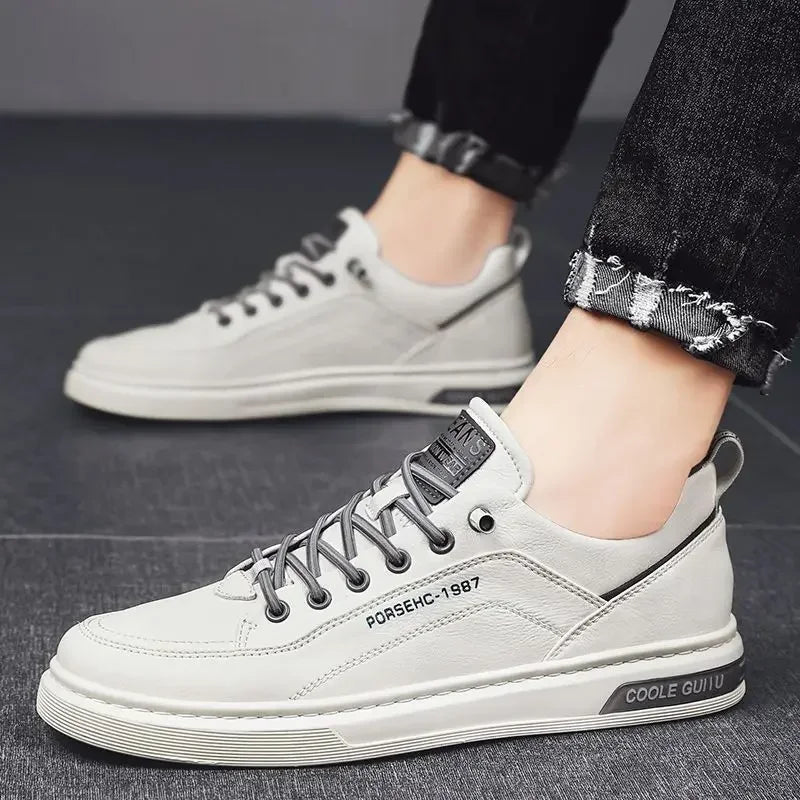 Baskets décontractées en cuir pour hommes, chaussures confortables et imperméables, grande taille 39-44, printemps 2023