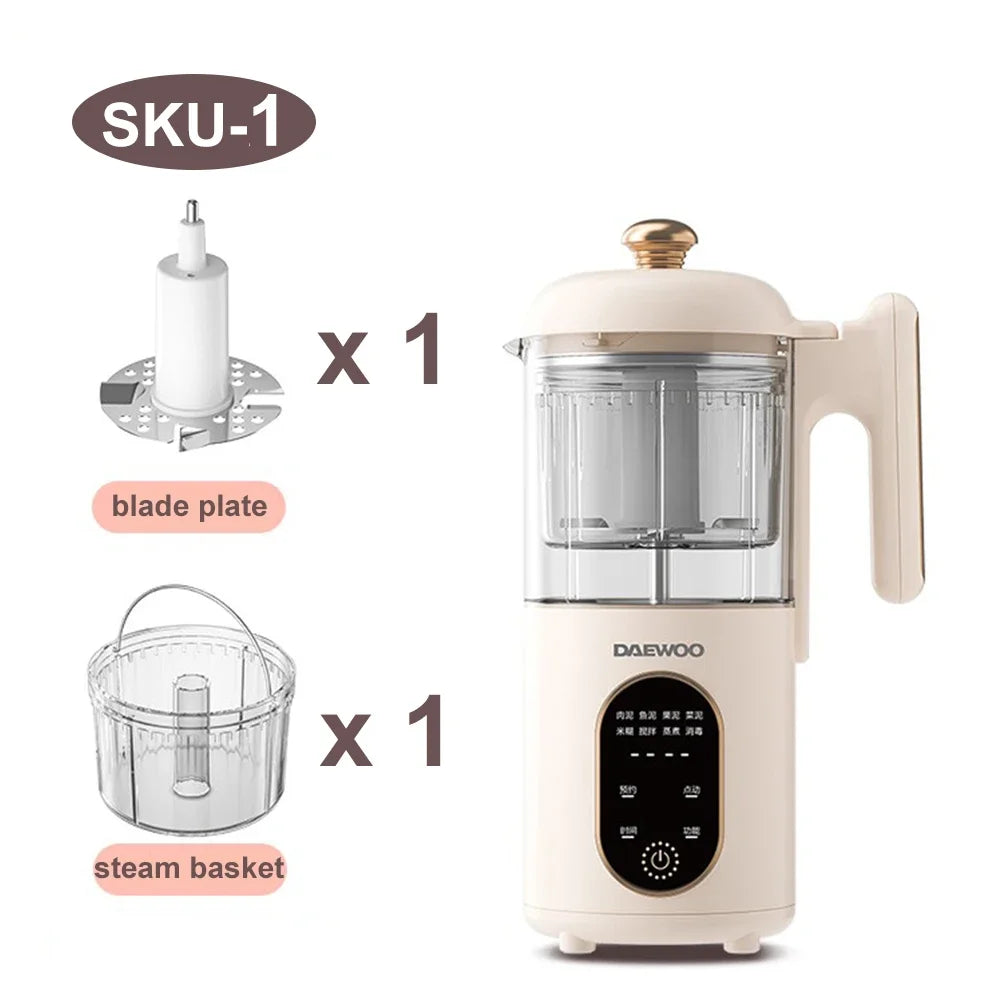 DAEWOO-Mélangeur d'aliments multifonction pour bébé, centre commercial, robot ménager pour bébé, cuisson à la vapeur automatique, supplément d'arrête, 250ml