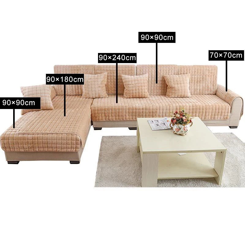 Housse de canapé de luxe en fausse fourrure de lapin, serviette chaude d'hiver en peluche pour salon, coussin de canapé, décoration de maison moderne