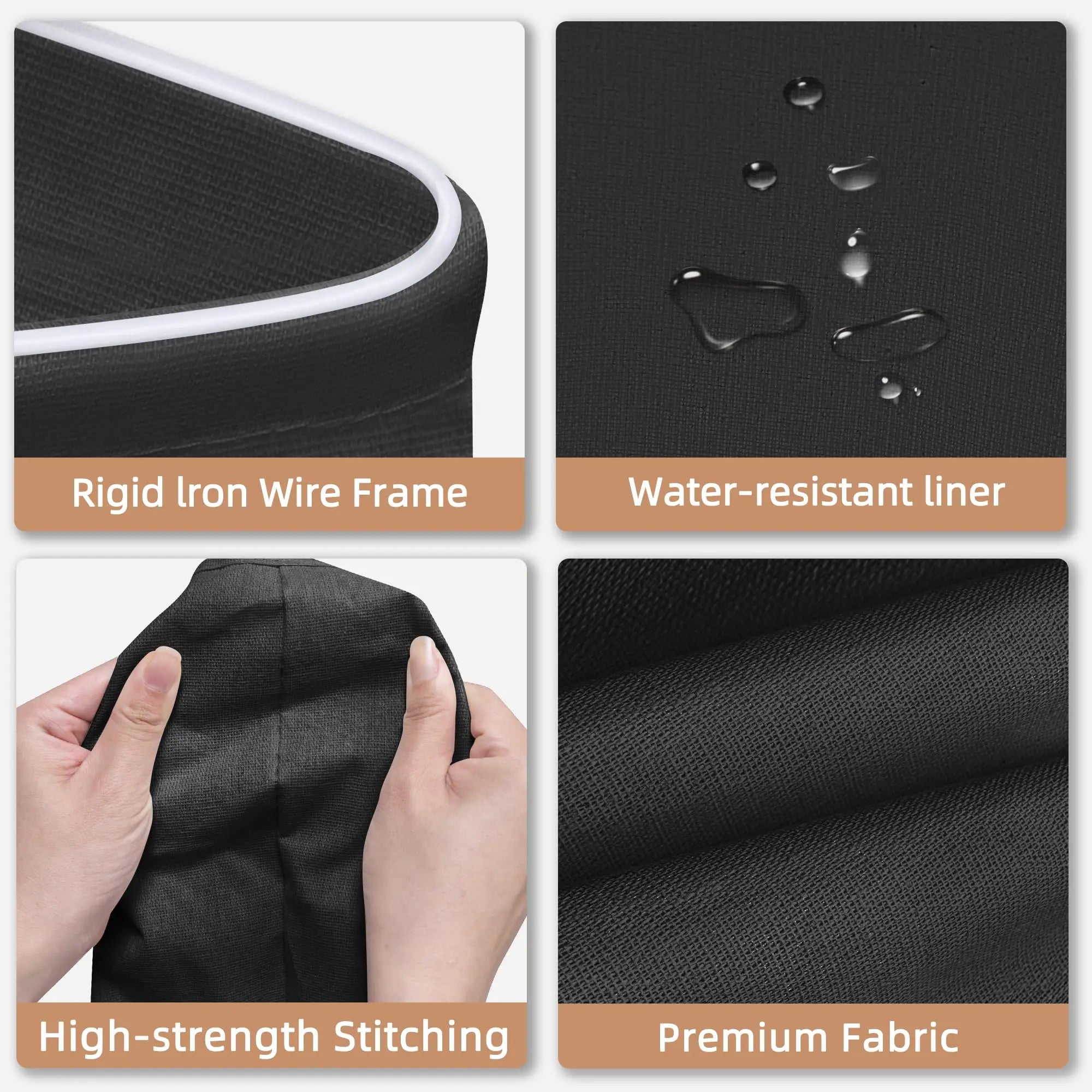 Panier à linge Extra-Large avec poignées, grand panier à vêtements sales autoportant pour chambre à coucher, salle de bain, dortoir, paniers à linge