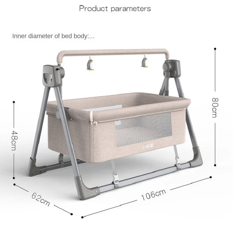 LazyChild-Berceau Électrique Intelligent Multifonction pour Bébé de 0 à 3 Ans, Chaise à Bascule, mir de Couchage pour Nouveau-né, 2023