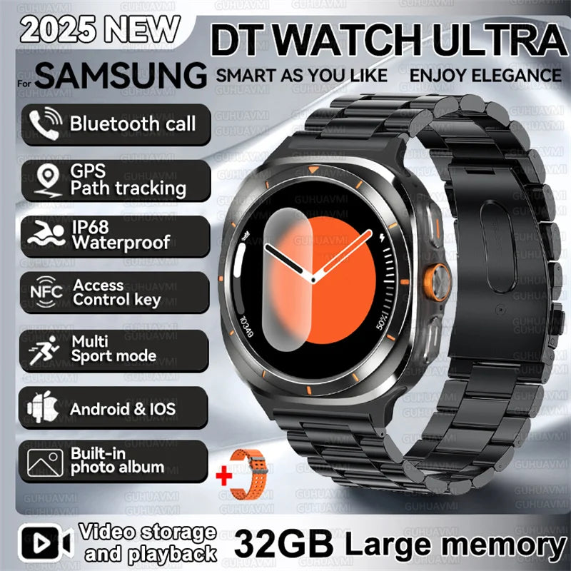 2025 nouveau pour Samsung DT montre UItra 7 32Gb AMOLED MP4 vidéo NFC hommes femmes HD Bluetooth appel boussole Fitness GPS Tracker montre