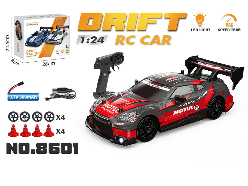 1:24 haute vitesse RC dérive voiture 2.4G 4WD télécommande Mini voiture de course compétition voiture de course jouet pour les enfants