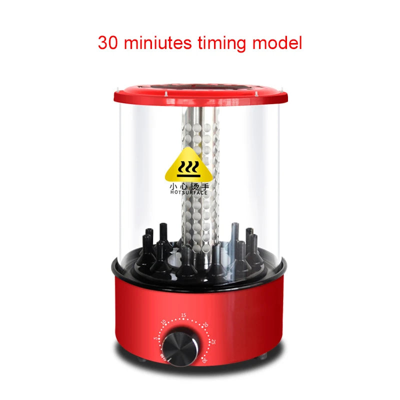 Machine à Barbecue verticale sans fumée, rôtissoire automatique, boîte à huile détachable, fourchette de barbecue, contrôle de puissance de feu, plaque de brochette universelle