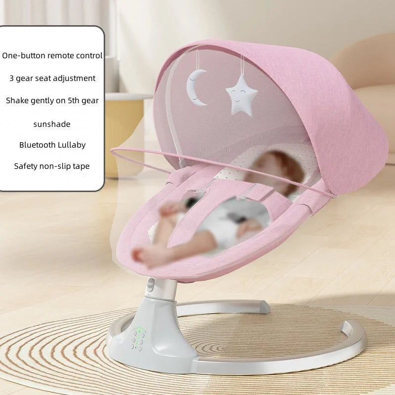Chaise à bascule pour bébé de 6 à 18 mois, berceau électrique inclinable pour nouveau-né, téléphone portable, Bluetooth, musique apaisante