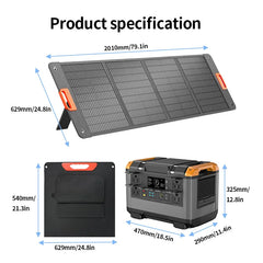 Centrale électrique Portable 2400w, générateur Portable 600w 1200w 600w avec panneau solaire 100w 200w pliable (plusieurs Options) Camping