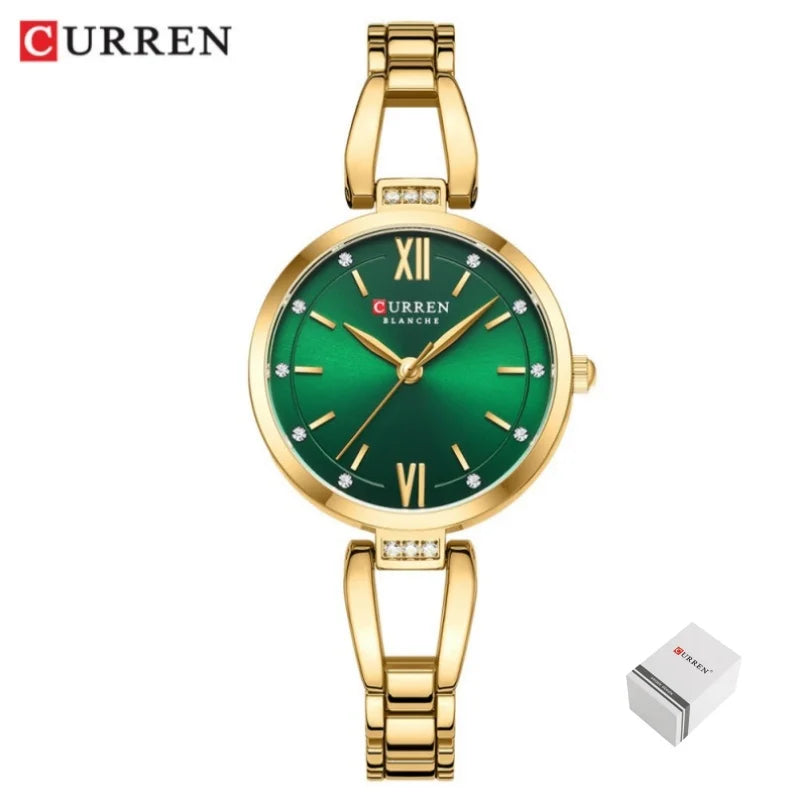 CURREN 9092 montres à Quartz femmes Bracelet élégant Bracelet en acier inoxydable strass mode dames montre Simple cadeaux reloj mujer