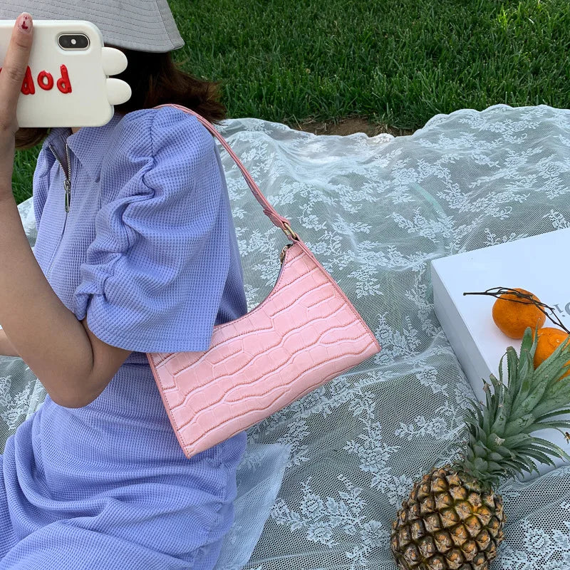 Sac Rétro Casual Femmes Fourre-tout Sacs à bandoulière Femme Cuir Couleur Unie Chaîne Sacs à main pour Femmes сумки
