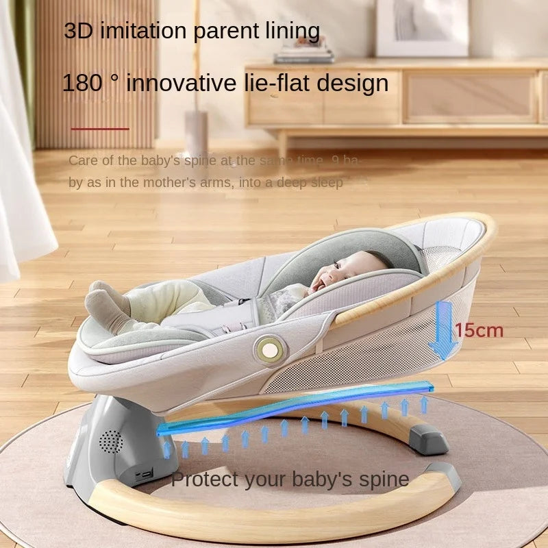 LAZYCHILD bébé chaise à bascule bébé berceuse chaise longue bébé nouveau-né lit à bascule berceau électrique chaise apaisante plaque amovible