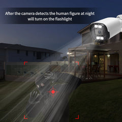 8MP 4K Caméra de surveillance extérieure IP PoE  (Xmeye) avec vision nocturne, audio et IA, détection de visage et protocole Onvif RTSP