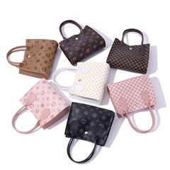 Sac à bandoulière imprimé rétro minimaliste urbain, Mini sac contrasté, sac à main croisé diagonale de grande capacité à la mode
