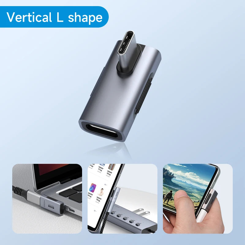 Hagibis-Adaptateur USB C vers C, 240W, 40Gbps, 8K, 60Hz, convertisseur résistant à 90, adaptateur USB4 pour Thunderbolt 4/3, MacPleiPhone 16 Pro, tablette