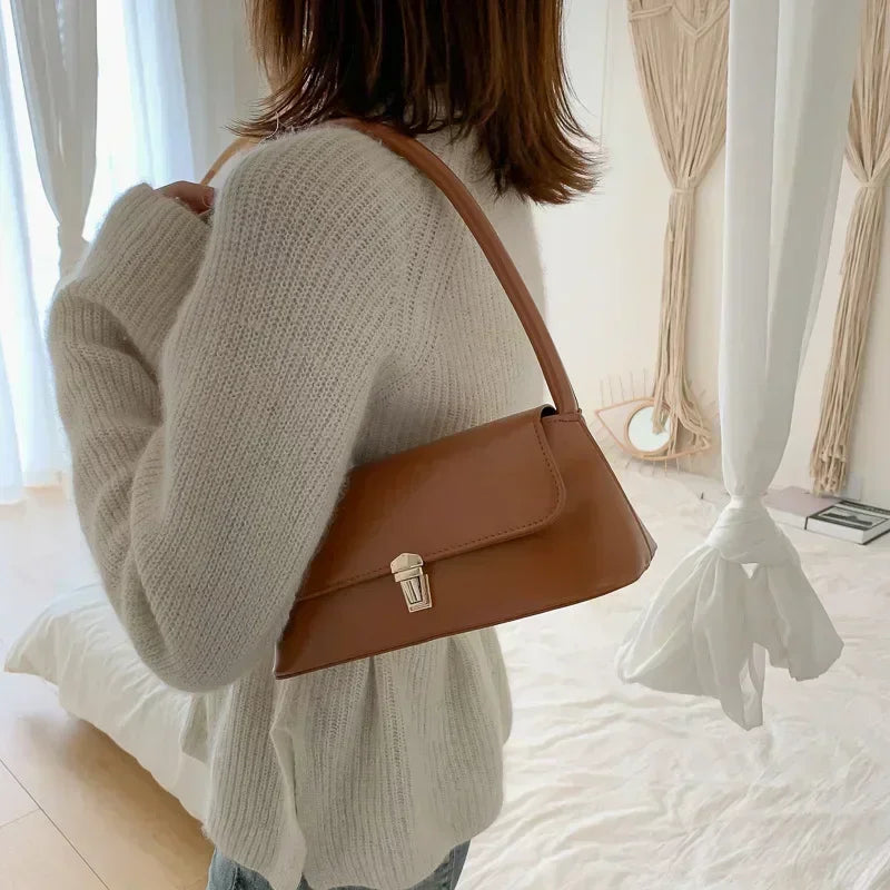 Sacs à bandoulière de marque de luxe pour femmes, Design de mode sous les bras, sac à bandoulière, sac à main et bourses de couleur unie, 2025