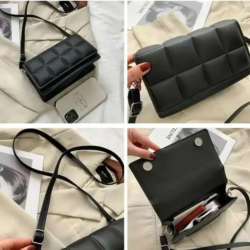 Petit sac à bandoulière en cuir PU pour femme, sac à main à poignée classique, créateur de marque de mode, initié, tendance