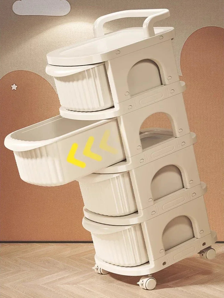 Tiroirs de rangement multicouches, chariot organisateur de chambre à coucher avec roulettes, étagère de rangement pour bébé, supports amovibles pour la maison