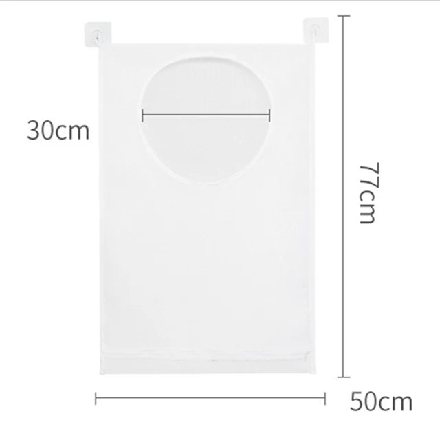 Sac de rangement pour vêtements sales, panier à cadre, seau pliable en maille pour linge, salle de bains, organisateur mural pour vêtements ménagers avec crochet