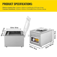 Machine à emballer sous vide alimentaire Dz-260S chambre commerciale scellant sous vide cuisine sac de viande emballage économiseur d'aliments bancs Machine
