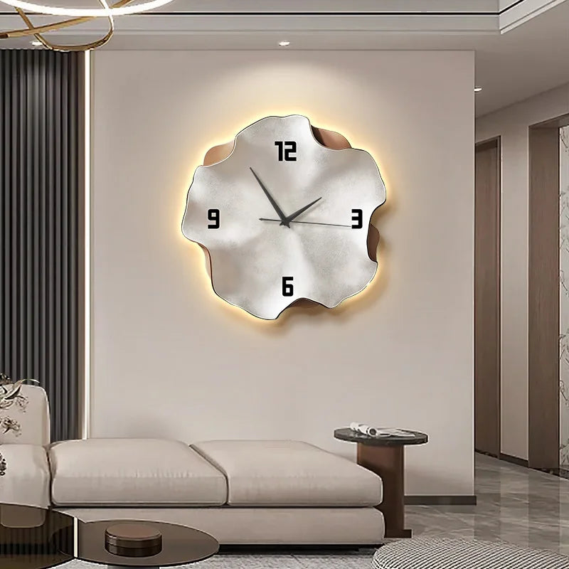 Style européen luxe horloge murale Lmitation 3D salon horloge murale créative décoration murale numérique Quartz horloge murale