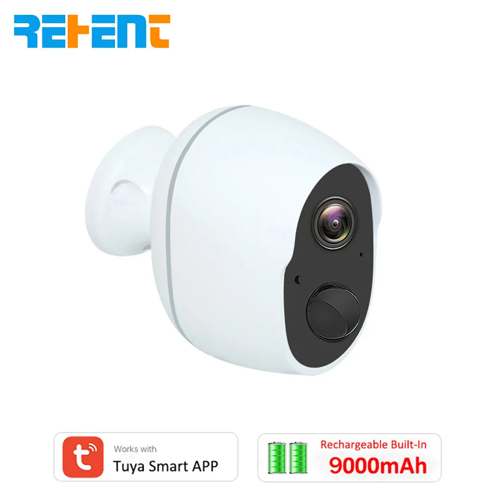 REHENT 3MP 9000mAh batterie WIFI caméras de Surveillance Tuya maison intelligente Protection de sécurité extérieure sans fil CCTV caméra panneau solaire