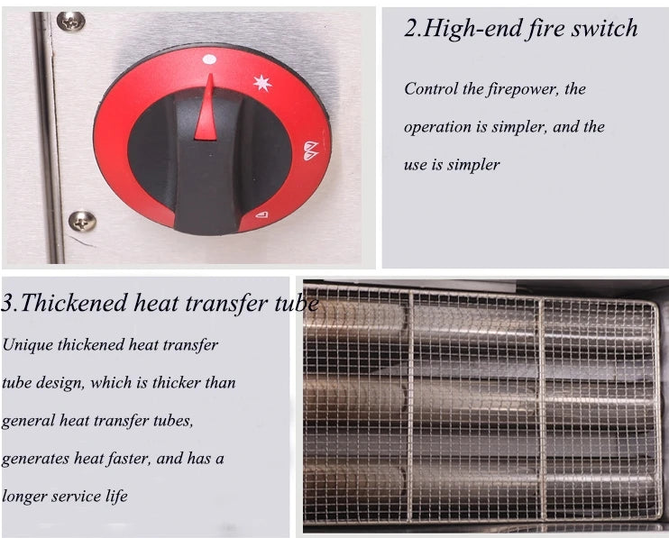 Industrie simple gaz friture maïs chien utilisé Propane friteuse Machine frites et poulet frit salle à manger rapide