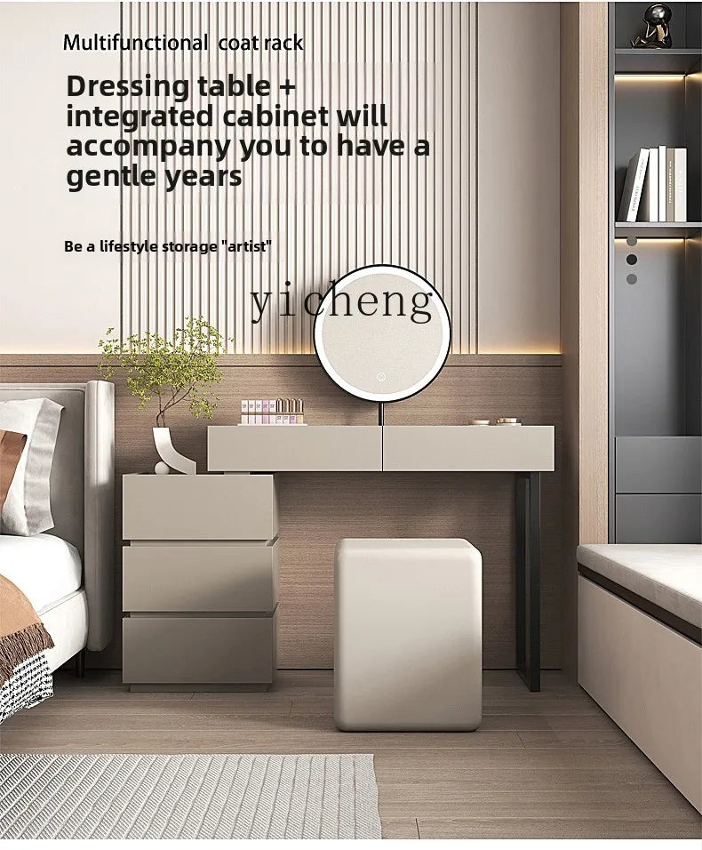 Zz – commode moderne simple en bois massif, armoire intégrée pour chambre à coucher, multifonctionnelle, petit appartement, table de chevet, maquillage