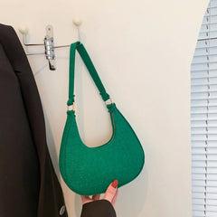 Nouveau sac pour femmes doux à la mode Version coréenne sac sous les bras couleur unie dames sacs à main Design de mode filles petits sacs à bandoulière