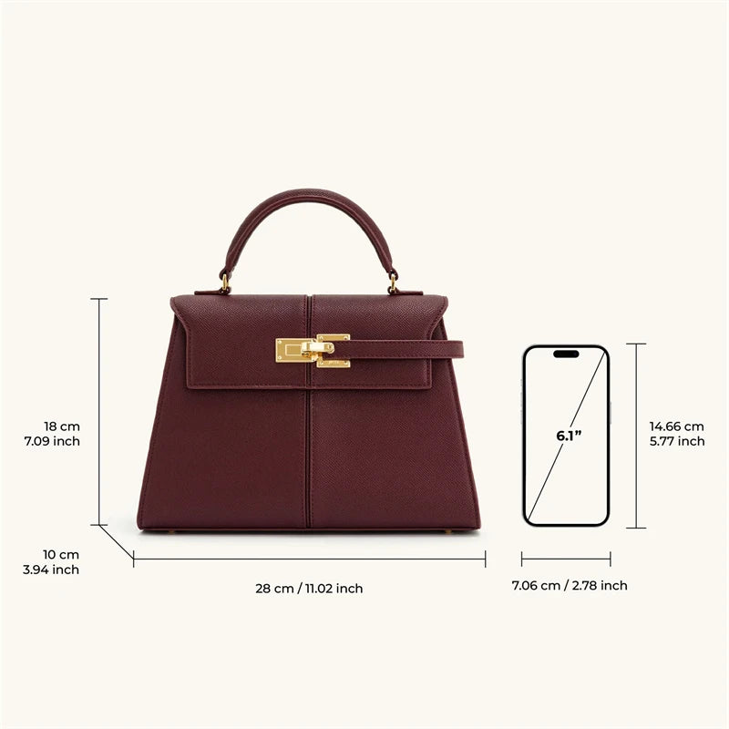JW PEI-Grand Sac à Main Carré à Bandoulière pour Femme, Sac Haut de Gamme, Elise Designer Fashion, Bordeaux, Nouveau, 2025