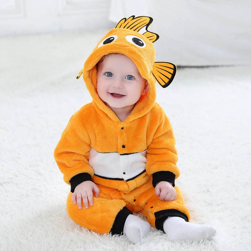Nemo infantile bébé barboteuses vêtements garçons filles dessin animé pyjamas Cosplay Costume bébé Onesie vêtements nouveau-né à capuche mignon