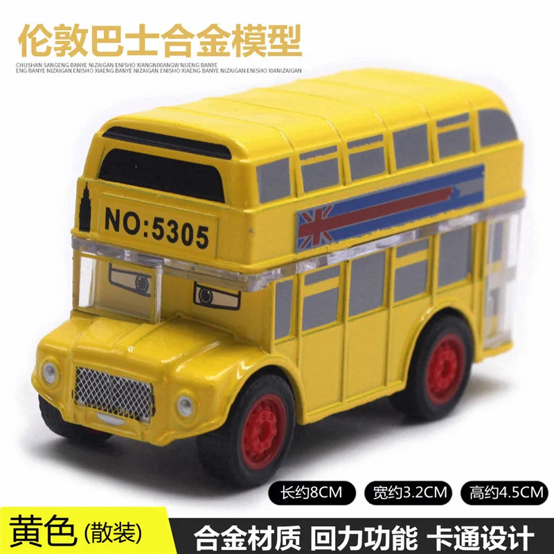Mignon moulé sous pression en alliage métal voiture Bus moteur Tricycle moto Taxi modèle jouet enfants cadeau d'anniversaire
