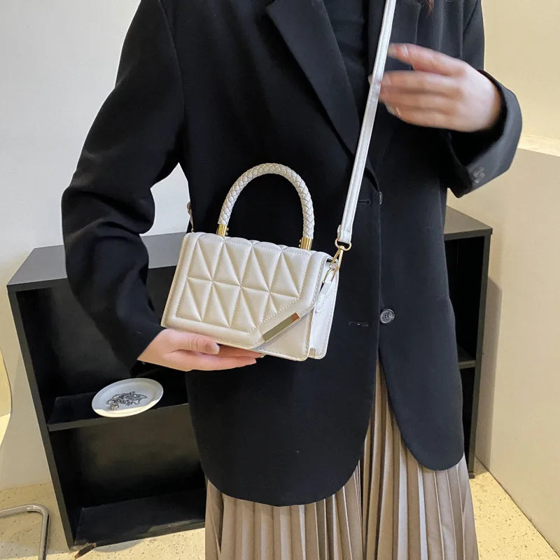 Sac à bandoulière en cuir PU à carreaux pour femmes, sacs à main de styliste, nouvelle mode 2023