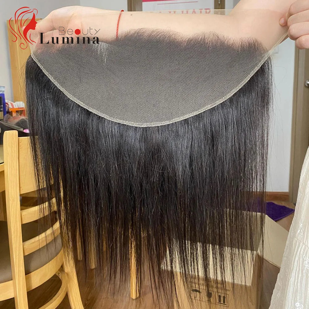 13x6 Straight Lace Frontal Invisible Transparent Lace Melt Skins Straight 13x4 Frontal Only 100% Human Hair Remy Pre Plucked