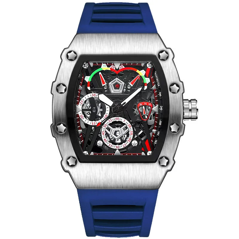 UTHAI CQ309 mode hommes montre étanche veilleuse calendrier seau à vin bracelet en Silicone montre à Quartz montres pour hommes