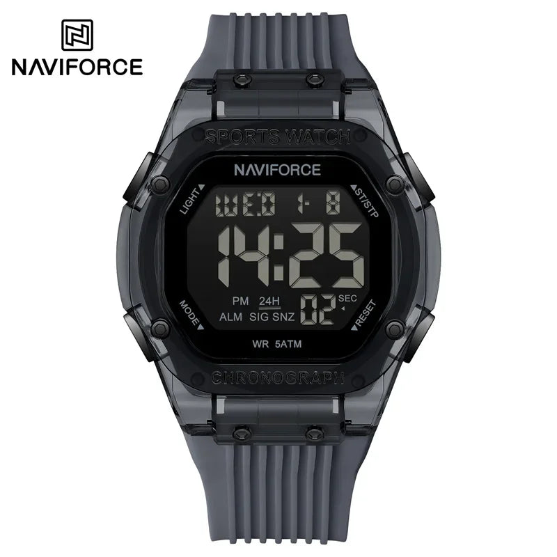 NAVIFORCE NF7113 montre pour hommes mode populaire bracelet en Silicone 5ATM étanche électronique Simple calendrier horloge