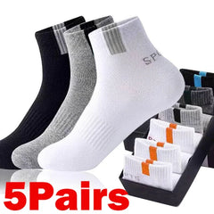 5 paires hommes fibre de bambou automne hiver hommes chaussettes respirant coton sport chaussette respirant déodorant affaires chaussettes taille 37-45